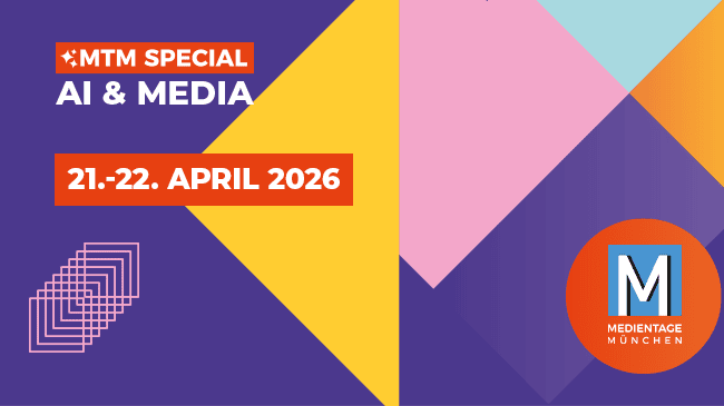 Das neue MEDIENTAGE SPECIAL AI & MEDIA stellt KI in der Film- und Medienproduktion in den Mittelpunkt und bringt Entscheider:innen mit KI-Expert:innen auf eine gemeinsame Bühne.